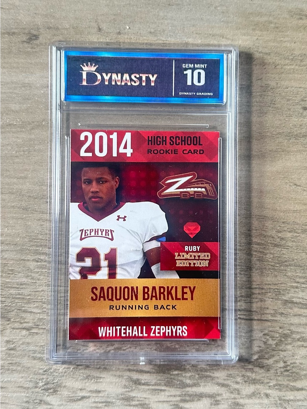 Shaquan Barkley High School 2014 Rookie Phenoms #21 Gem Mint 10 Novelty Card.